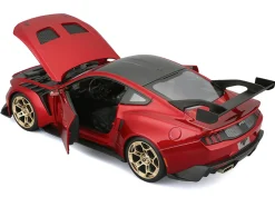 2025 Ford Mustang GTD Red Metallic with Black Top "Special Edition" Series 1/18 Diecast Model Car by Maisto