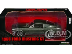 1968 Ford Mustang GT Fastback Highland Green Metallic 1/24 Diecast Model Car Greenlight 84038