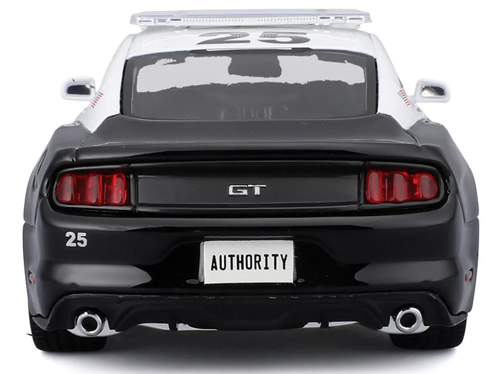 2015 Ford Mustang GT 5.0 "Police" Black and White "Authority" Series 1/24 Diecast Model Car by Maisto