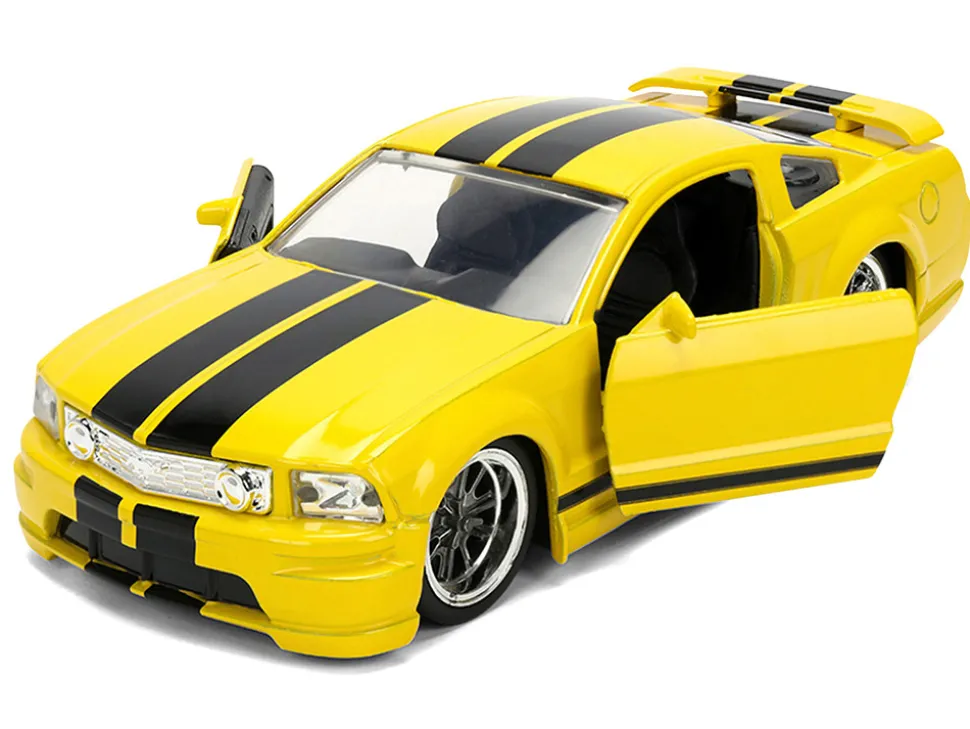 2006 Ford Mustang GT Yellow with Black Stripes "Fast & Furious 25 Years" Series 1/32 Diecast Model Car by Jada