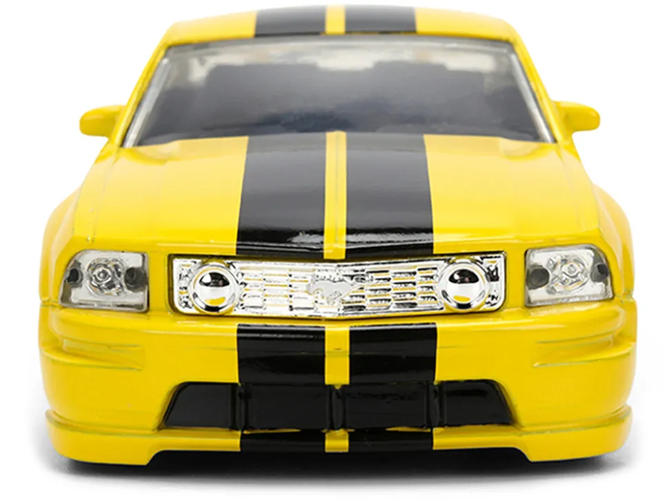 2006 Ford Mustang GT Yellow with Black Stripes "Fast & Furious 25 Years" Series 1/32 Diecast Model Car by Jada