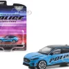 2022 Ford Mustang Mach E Police Blue with Black Top All Electric Pilot Program Vehicle Hobby Exclusive Series 1/64 Diecast Model Car Greenlight 30429