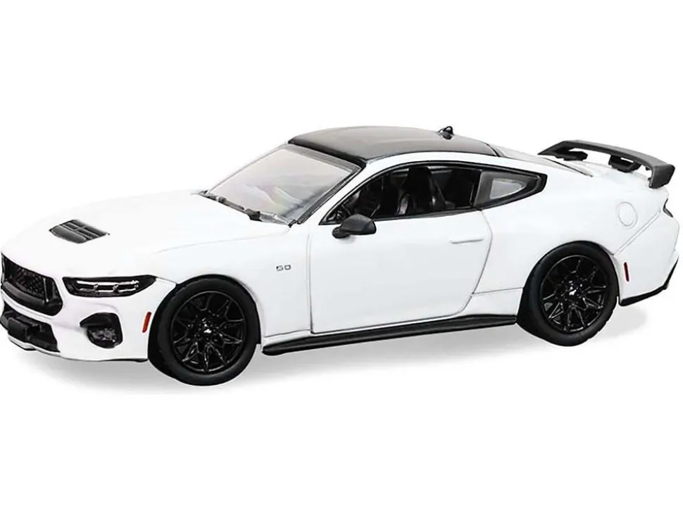 2024 Ford Mustang Oxford White with Black Top "GreenLight Muscle" Series 30 1/64 Diecast Model Car by Greenlight