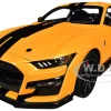 Ford Mustang Shelby GT500 Cyber Orange Metallic with Black Stripes 1/18 Model Car by Autoart
