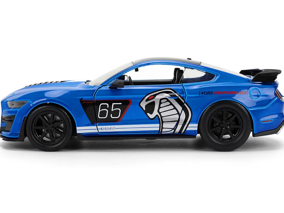 2020 Ford Mustang Shelby GT500 #65 "Ford Performance" Blue with Black Top and White Stripes "Bigtime Muscle" Series 1/24 Diecast Model Car by Jada
