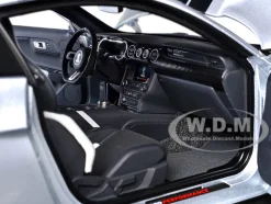 Ford Mustang Shelby GT500 Iconic Silver Metallic with Black Stripes 1/18 Model Car by Autoart