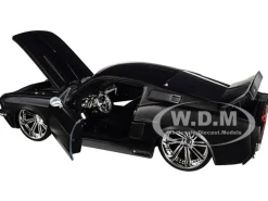 1967 Ford Mustang Shelby GT500 Matt Dark Gray Black Stripes 1/24 Diecast Model Car Jada 97411