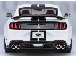 Ford Mustang Shelby GT500 Oxford White with Black Stripes 1/18 Model Car by Autoart