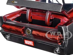 1967 Ford Mustang Shelby GT-500 Red Metallic Gray Metallic Star-Lord Diecast Figurine Guardians of the Galaxy Marvel Series 1/24 Diecast Model Car Jada 32915