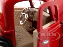 1940 Ford Pickup Truck Red 1/24 Diecast Model Car Motormax 73234