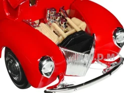 1940 Ford Pickup Truck Red Merry Christmas with Tree Accessory 1/24 Diecast Model Car Motormax 73234RBIXMT