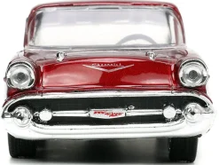1941 Ford Pickup Truck Red White Santa's Workshop 1957 Chevrolet Bel Air Red Metallic White Express 25 Mr. and Mrs. Santa Claus Diecast Figures Holiday Rides Series 1/32 Diecast Model Cars Jada 34441