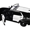2022 Ford Police Interceptor Utility Black and White "Los Angeles Police Department (LAPD)" with Flashing Light Bar and Front and Rear Lights and Sounds 1/24 Diecast Model Car by Motormax
