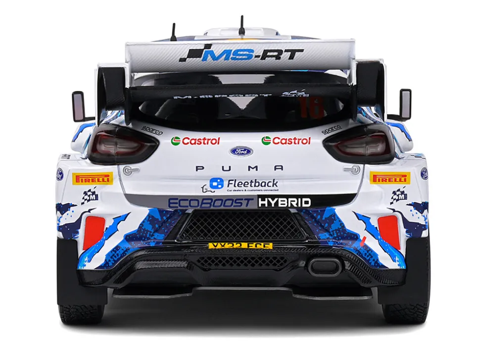 Ford Puma Rally1 Hybrid #16 Adrien Fourmaux - Alexandre Coria 3rd Place "Rally Sweden" (2024) "Competition" Series 1/18 Diecast Model Car by Solido