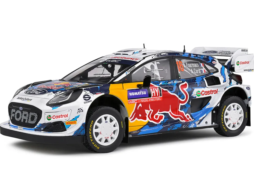 Ford Puma Rally1 Hybrid #16 Adrien Fourmaux - Alexandre Coria 3rd Place "Rally Sweden" (2024) "Competition" Series 1/18 Diecast Model Car by Solido