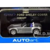 Ford Shelby Cobra Concept Tungsten Silver Metallic Gray Stripes 1/64 Diecast Model Car Autoart 20541