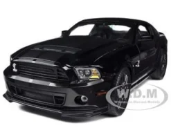 2013 Ford Shelby Cobra GT500 SVT Black with Black Stripes 1/18 Diecast Car Model Shelby Collectibles 392