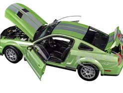 2007 Ford Shelby GT500 Lime Green Metallic with Silver Stripes