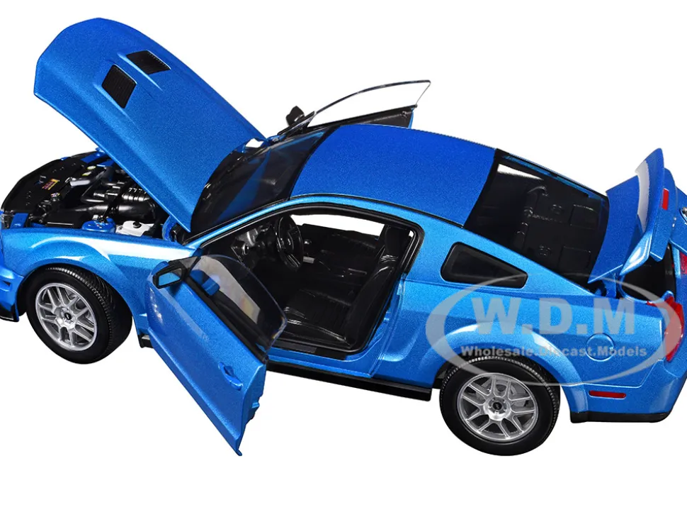 2007 Ford Shelby GT500 Windveil Blue Metallic "Shelby Collectibles" Series 1/18 Diecast Model Car by ACME