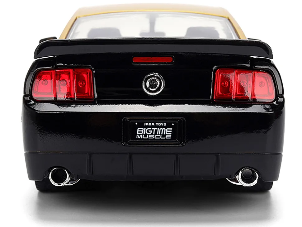2008 Ford Shelby Mustang GT-500KR Gold Metallic and Black with Graphics "Bigtime Muscle" Series 1/24 Diecast Model Car by Jada