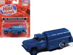 1960 Ford Tank Truck Dixie Gas Corp Blue 1/87 HO Scale Model Classic Metal Works 30553