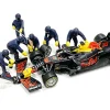 Formula One F1 Pit Crew 7 Figurine Set Team Blue 1/18 Scale Models American Diorama 76552