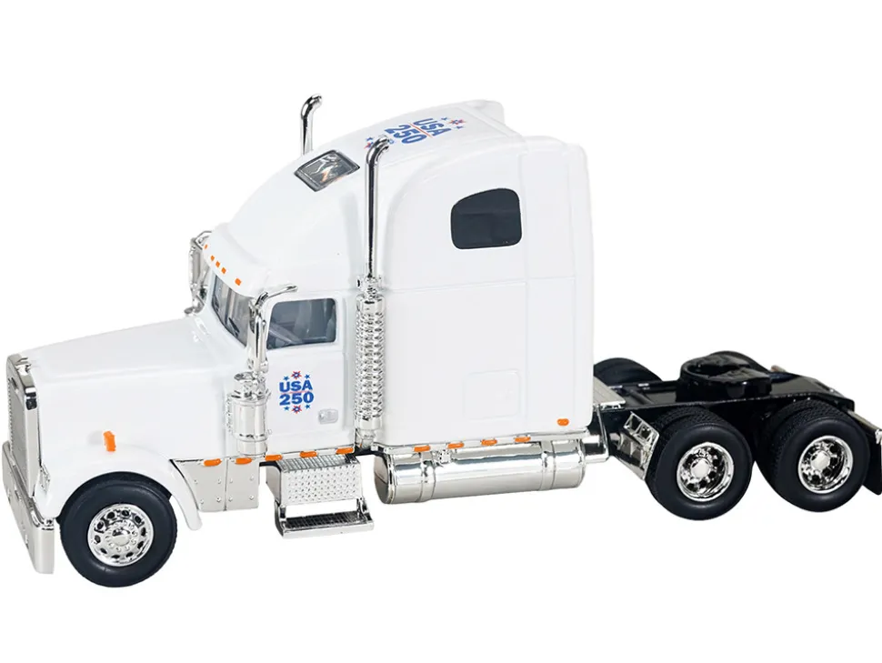 Freightliner Classic XL Sleeper Cab White with Trailer "Honoring American Agriculture - USA 250" 1/64 Diecast Model by SpecCast