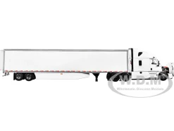 Freightliner Fifth Generation Cascadia Raised Roof Sleeper & 53' Utility Trailer with Skirts White 1/64 Diecast Model by DCP/First Gear