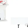 27ft Single-Axle Trailer (No Converter Dolly) White 1/87 (HO) Plastic Model by Promotex