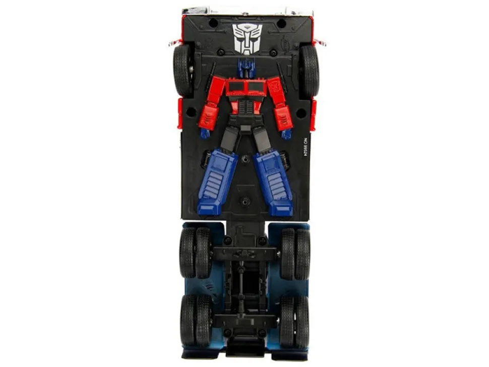 G1 Autobot Optimus Prime Truck Red Robot Chassis Transformers TV Series Hollywood Rides Series 1/24 Diecast Model Jada 99524