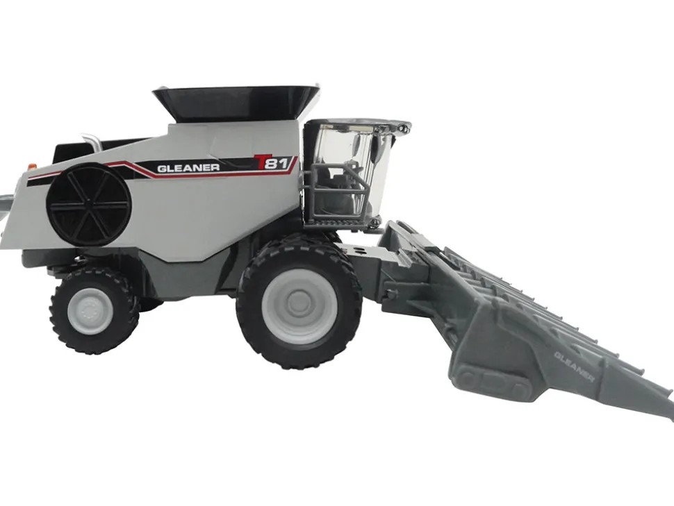 Gleaner T81 Combine with Grain Head and 12 Row Corn Head Gray 1/64 Diecast Model by SpecCast