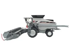 Gleaner T81 Combine with Grain Head and 12 Row Corn Head Gray 1/64 Diecast Model by SpecCast