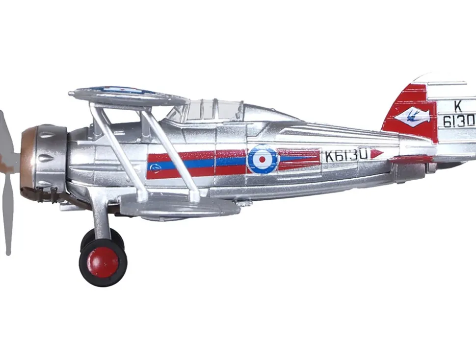 Gloster Gladiator Fighter Aircraft "No. 72 Squadron, Church Fenton" (1937) British Royal Air Force "Oxford Aviation" Series 1/72 Diecast Model Airplane by Oxford Diecast