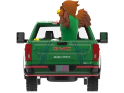 2022 GMC Sierra 3500 HD Pickup Truck Green with Mexican Soccer Graphics with Eagle Figure