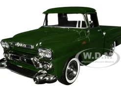 1958 GMC 100 Wideside Pickup Truck Green Timeless Legends Series 1/24 Diecast Model Car Motormax 79385GRN