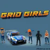 Grid Girls 5 piece Diecast Figure Set (4 People Figures, 1 Umbrella) Limited Edition to 3600 pieces Worldwide for 1/64 Scale Models by American Diorama