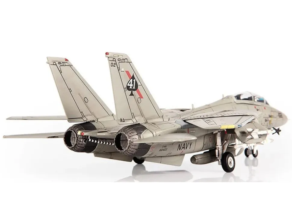 Grumman F-14A Tomcat Fighter Aircraft "VF-41 Black Aces, USS Nimitz, Gulf of Sidra" (1981) United States Navy 1/72 Diecast Model by JC Wings