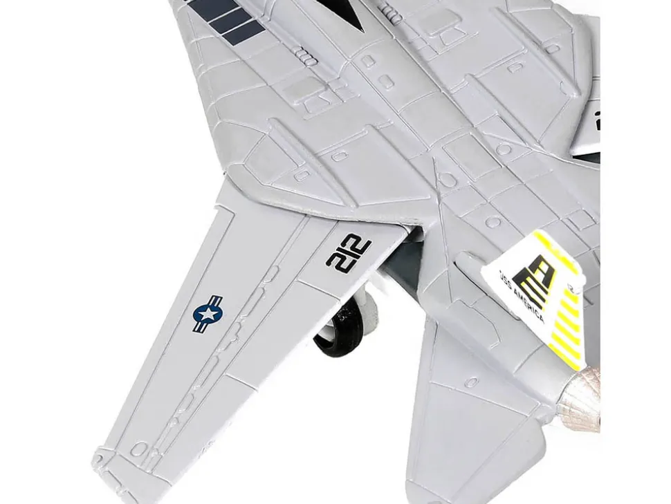 Grumman F 14B Tomcat Fighter Aircraft VF 142 Ghostriders and Section K of USS Enterprise CVN 65 Aircraft Carrier Display Deck Legendary F 14 Tomcat Series 1/200 Diecast Model Forces of Valor WJ-831111