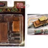 Haul N Go 3 4 piece Diecast Model Set 1 Flatbed Trailer 1 Abandoned Car 2 Ramps Limited Edition to 3600 pieces Worldwide for 1/64 Scale Models American Diorama AD-76522MJ