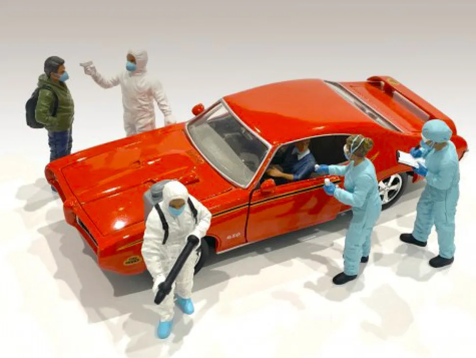 Hazmat Crew 6 piece Figurine Set 1/18 Scale Models American Diorama 76267 76268 76269 76270 76271 76272