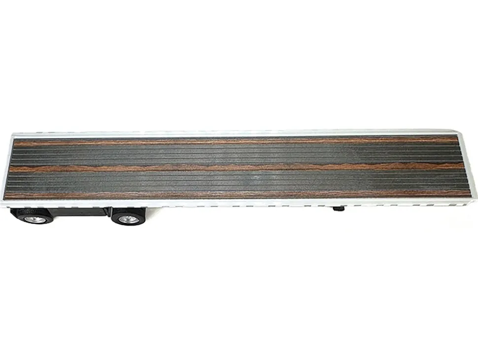 High Boy Spread Axle Flatbed Trailer White 1/87 (HO) Plastic Model Car by HO Logistics