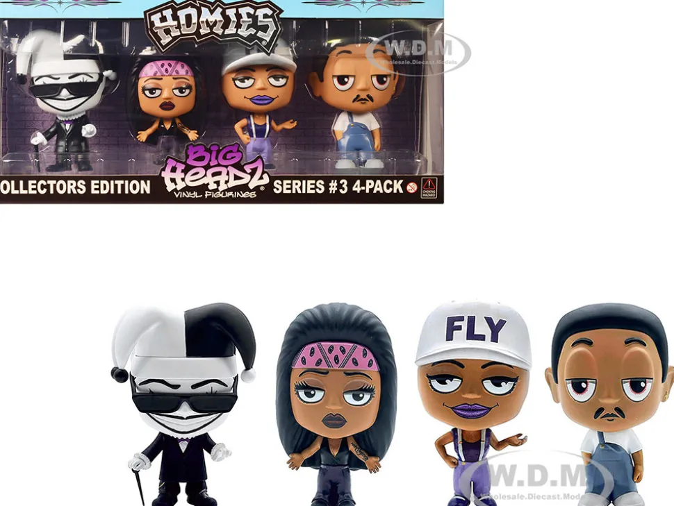 Homies Big Headz Series 3 Collector s Edition 4 Pack of Figures Homies 20459