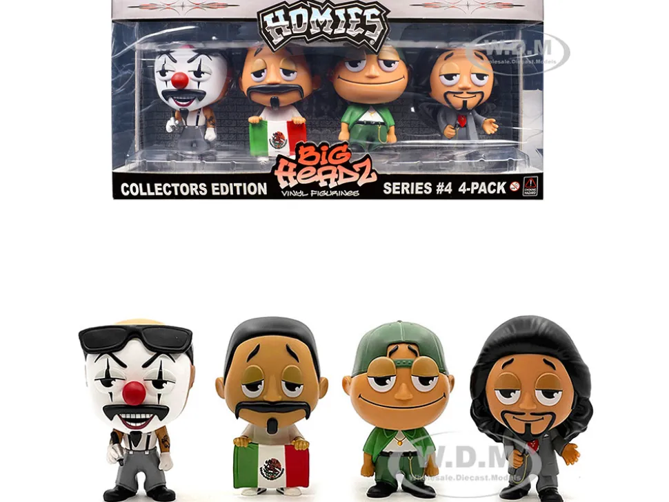 Homies Big Headz Series 4 Collector's Edition 4-Pack of Figures by Homies