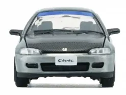Honda Civic EG6 RHD (Right Hand Drive) Raw Metal with Carbon Hood with Alternates 1/64 Diecast Model Car by BM Creations