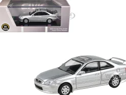 1999 Honda Civic Si EM1 Vogue Silver Metallic with Sunroof 1/64 Diecast Model Car by Paragon Models