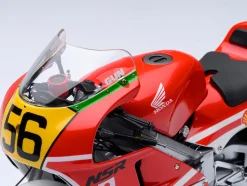 Honda NSR500 WGP500 Motorcycle #56 Red and White with Helmet