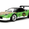 2002 Honda NSX Type-R Japan Spec RHD Right Hand Drive Green Ranger Diecast Figurine Power Rangers Hollywood Rides Series 1/32 Diecast Model Car Jada 32871