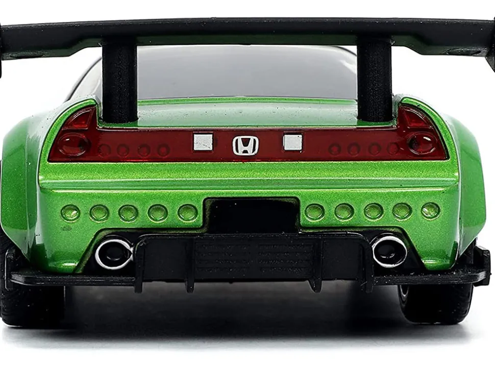 2002 Honda NSX Type-R Japan Spec RHD Right Hand Drive Green Ranger Diecast Figurine Power Rangers Hollywood Rides Series 1/32 Diecast Model Car Jada 32871