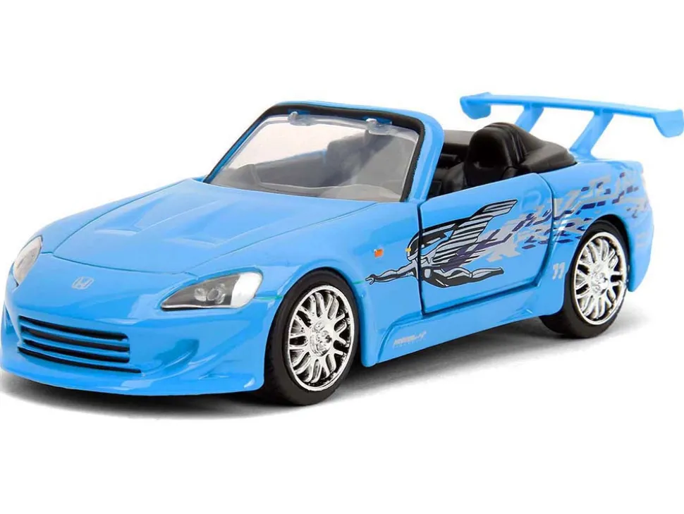 2001 Honda S2000 Convertible Blue with Graphics "Fast & Furious Remix - 25th Anniversary" Series 1/32 Diecast Model Car by Jada