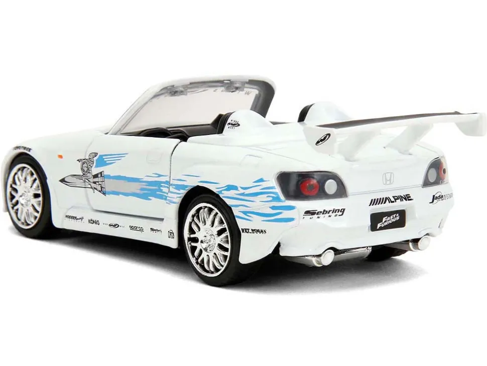 2001 Honda S2000 Convertible White with Graphics "Fast & Furious Remix - 25th Anniversary" Series 1/32 Diecast Model Car by Jada